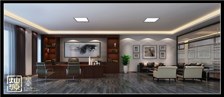 南寧辦公室裝修設計業(yè)主來公司洽談了