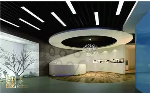 南寧裝修公司辦公室前臺(tái)圖