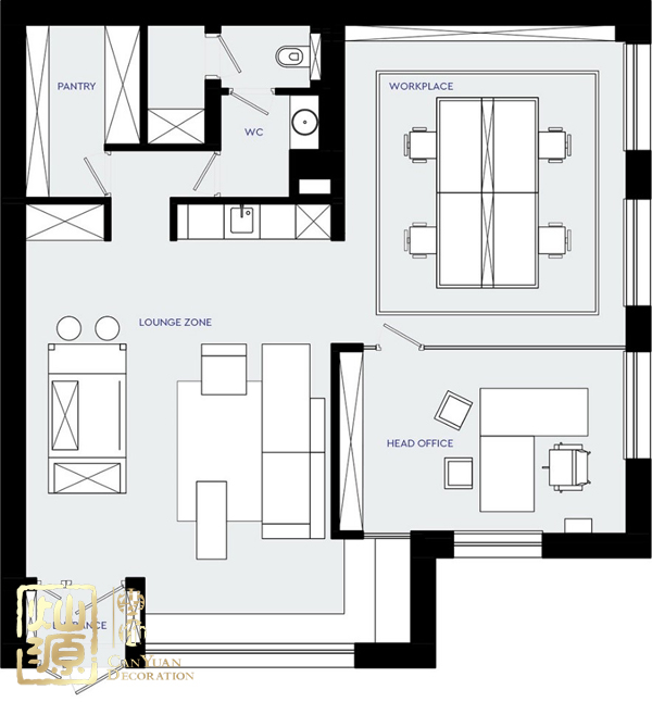溫暖人性的工業(yè)風簡約辦公室設計賞析