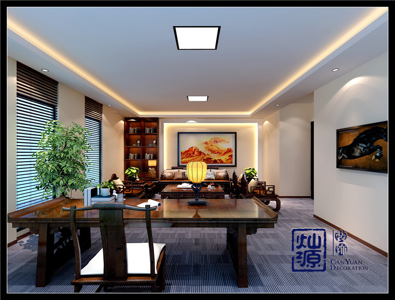 老板辦公室布局效果圖01 老板辦公室布局效果圖01