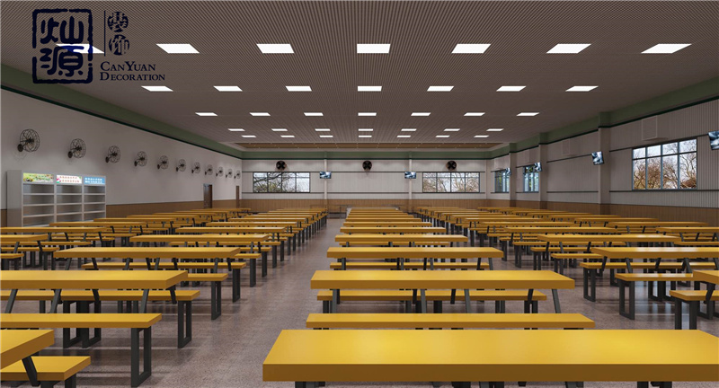 中學生食堂設(shè)計裝修效果圖