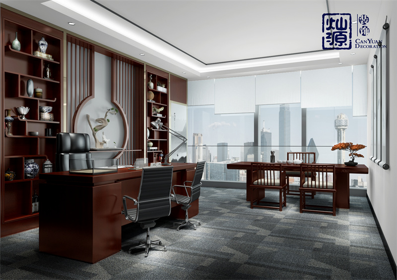 南寧辦公室裝修總經(jīng)理辦公室效果圖