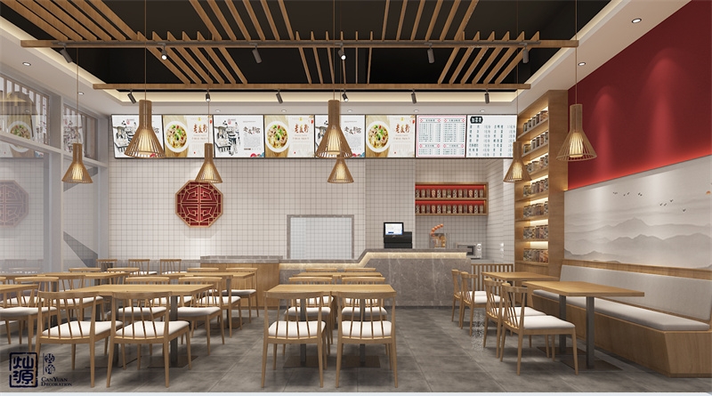 南寧快餐店設(shè)計裝修效果圖