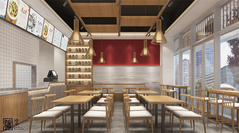 南寧快餐店設(shè)計裝修效果圖