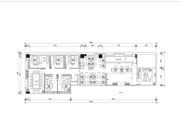 辦公室設(shè)計裝修平面圖&mdash;燦源裝飾