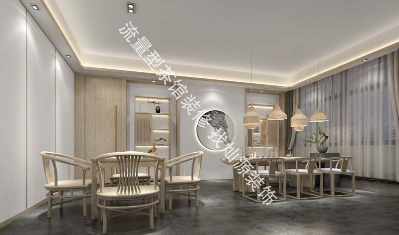 中式茶藝館設(shè)計裝修效果圖