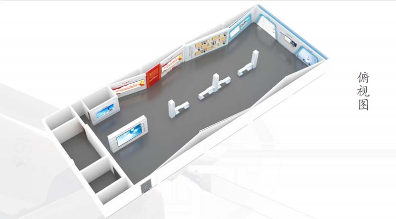 南寧企業(yè)展廳設計裝修平面布局圖&mdash;燦源裝飾